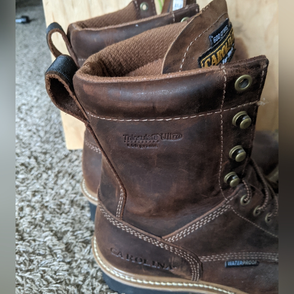 Carolina  Brown Work Boots 9.5 - Picture 7 of 9